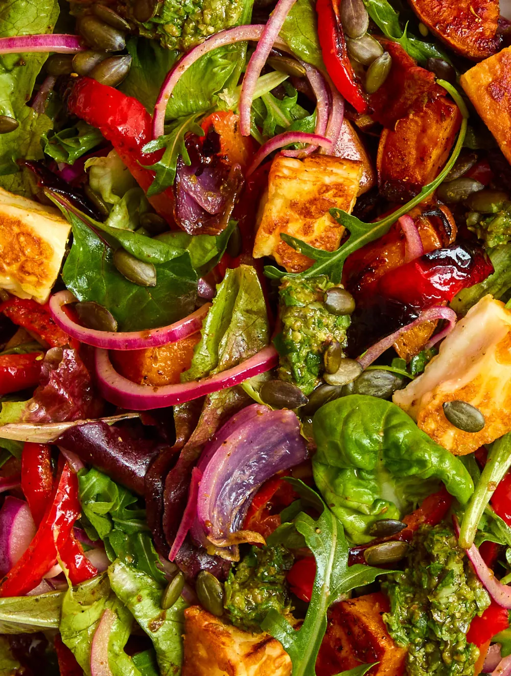 Close-up of colourful wholefood ingredients